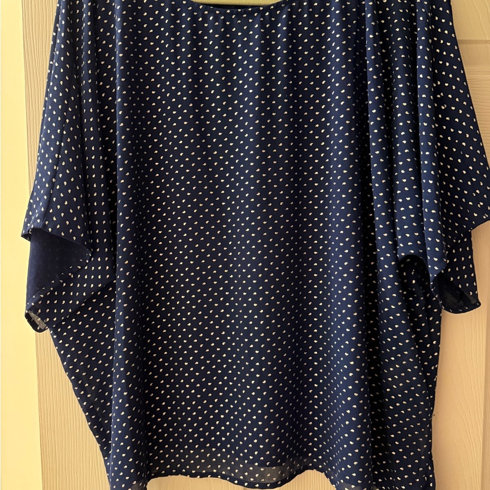 MICHAEL Michael Kors Navy Polka Dot Blouse